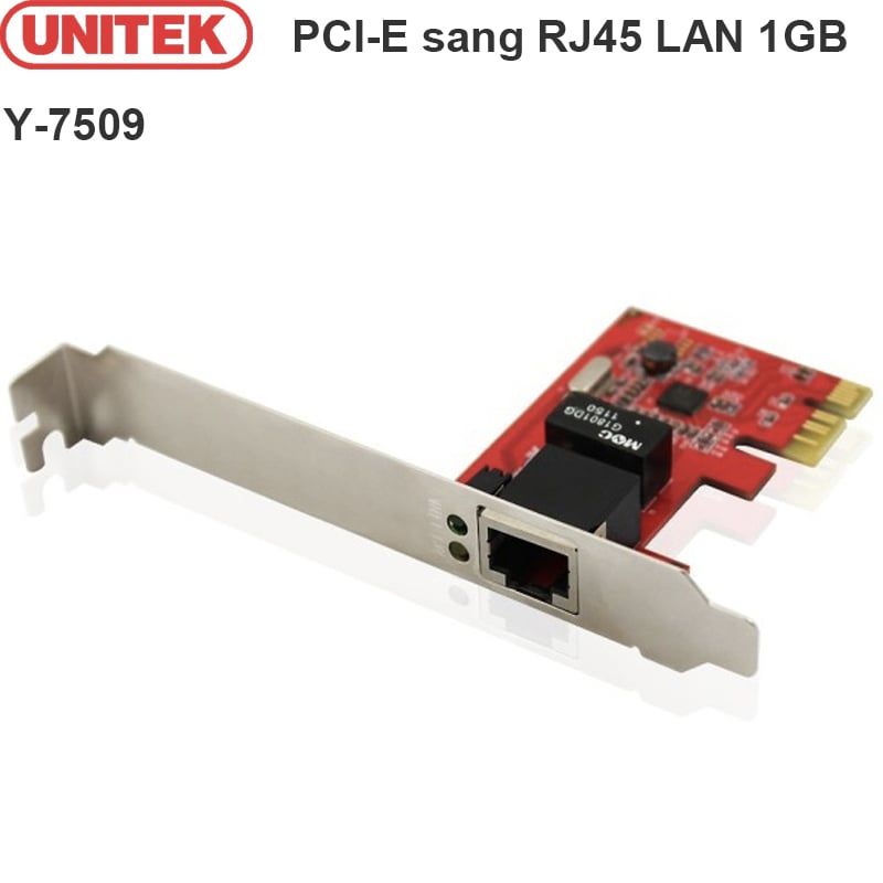 Card PCI-E to LAN Gigabit 1000Mbps Unitek Y-7509