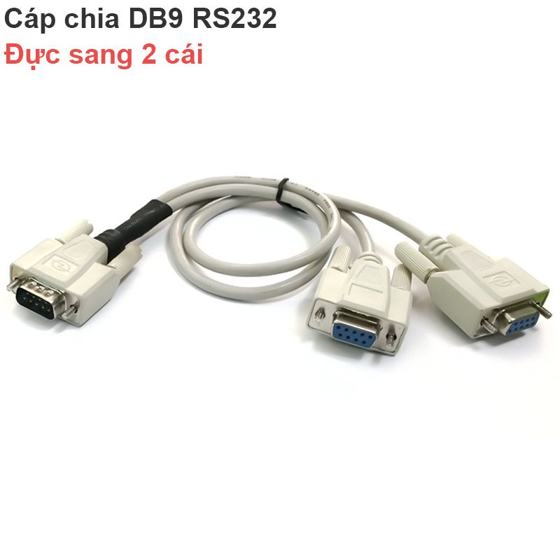 Cáp chia RS232 đực ra 2 đầu RS232 cái dây dài 0.3M