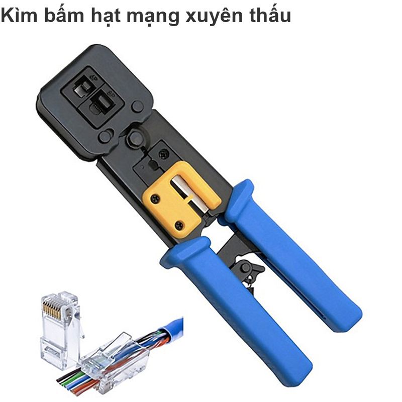 Kìm bấm hạt mạng RJ45 hạt điện thoại RJ11 xuyên thấu Mancom