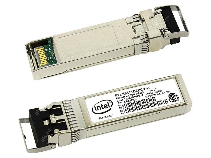  Module quang 10GB SFP+ SR 850NM INTEL E10GSFPSR FTLX8571D3BCV-IT 