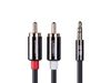 Cáp Audio 3.5mm to 2 RCA UGREEN mạ vàng 24k 1.5M 2M 3M 5M