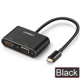  USB type-C to HDMI VGA 15Cm hỗ trợ 1080P 4K30Hz UGREEN 50317 vỏ nhôm 