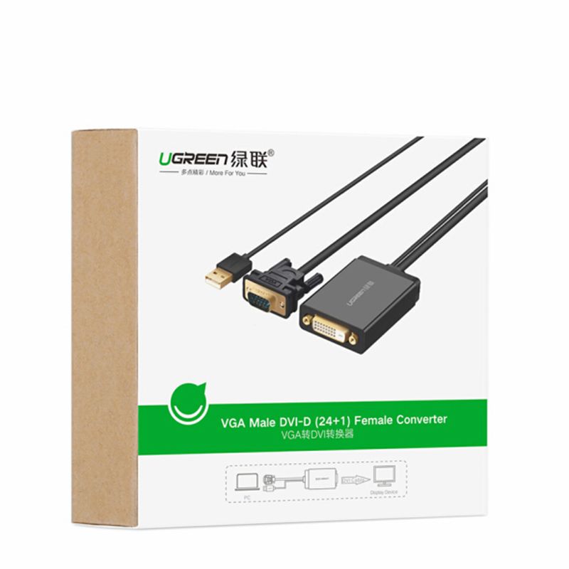  VGA sang DVI converter 50Cm UGREEN 30839 1080P 