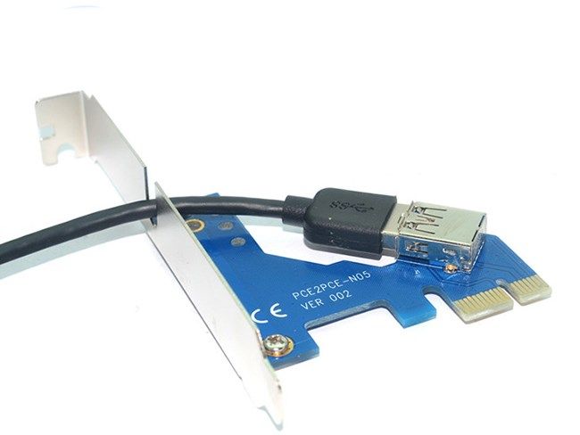  Card chuyển đổi PCI-E 1X sang 2 PCI thường - Cạc mở rộng 1 PCIE 1X ra 2 PCI đa năng 