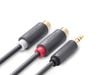 Cáp Audio 3.5mm Male to 2RCA Female 0.2m Ugreen mạ vàng 24K 10547