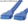 Cáp USB 3.0 20 Pin male ra 2 USB 3.0 male