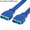 Cáp USB 3.0 20 Pin male ra 2 USB 3.0 male