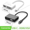 USB type-C to HDMI VGA 15Cm hỗ trợ 1080P 4K30Hz UGREEN 50509