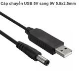  Cáp chuyển nguồn USB 5V ra DC 9V 1A chuẩn cắm 5.5x2.5mm 90Cm 