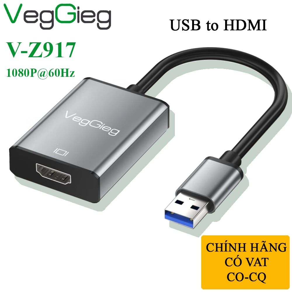 Bộ chuyển USB sang HDMI 1080P chính hãng VegGieg -  V-Z917