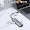 Bộ chuyển USB type C ra HDMI USB RJ45 thẻ nhớ 7 trong 1 Ugreen 60515 CM512