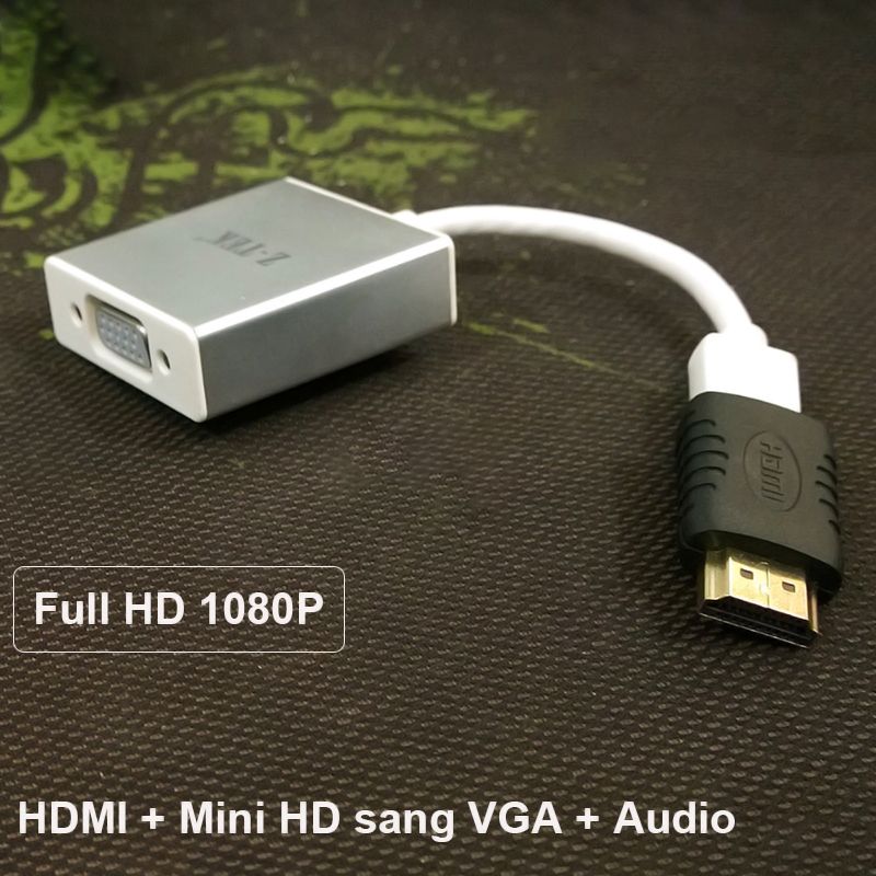 HDMI - Mini HDMI sang VGA + Audio Adapter 20Cm Z-TEK ZY-097