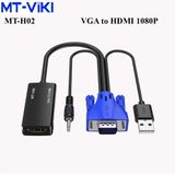  Cáp chuyển đổi VGA audio sang HDMI 1080P MT-Viki MT-H02 