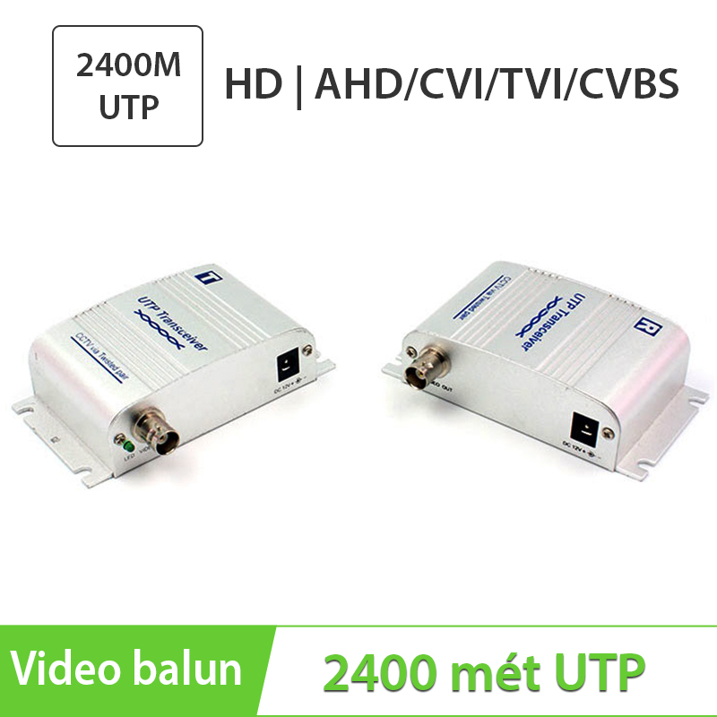 Video UTP Balun 2400 mét hỗ trợ HD AHD CVI TVI CVBS YJS-301