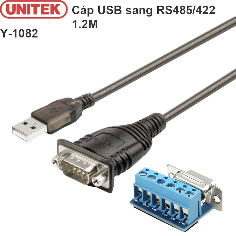 Dây USB ra RS422 RS485 80Cm chính hãng Unitek Y-1082