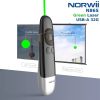 Bút chỉ laser đèn xanh chiếu lên màn hình tivi LED kiêm chuột bay Norwii N86S