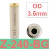 Đầu hàn giắc cắm âm thanh 3.5mm cái mạ vàng 24K Coraon OD3.5mm Z-240BG OD6mm Z-240-BG