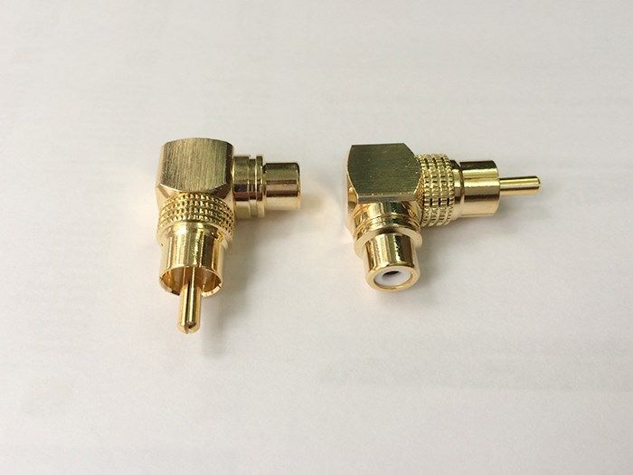  Đầu đổi AV/RCA đực sang cái bẻ góc (1 chiếc) 