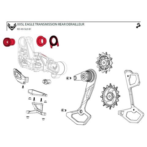 Bộ Ốc Đề Sau | Full Mount Bolt Kit for XX SL Eagle AXS Rear Derailleur