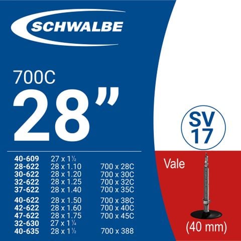 Ruột Xe Đạp Schwalbe | 700C SV17 (40Mm)