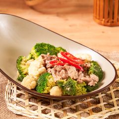 Bông cải xào bò