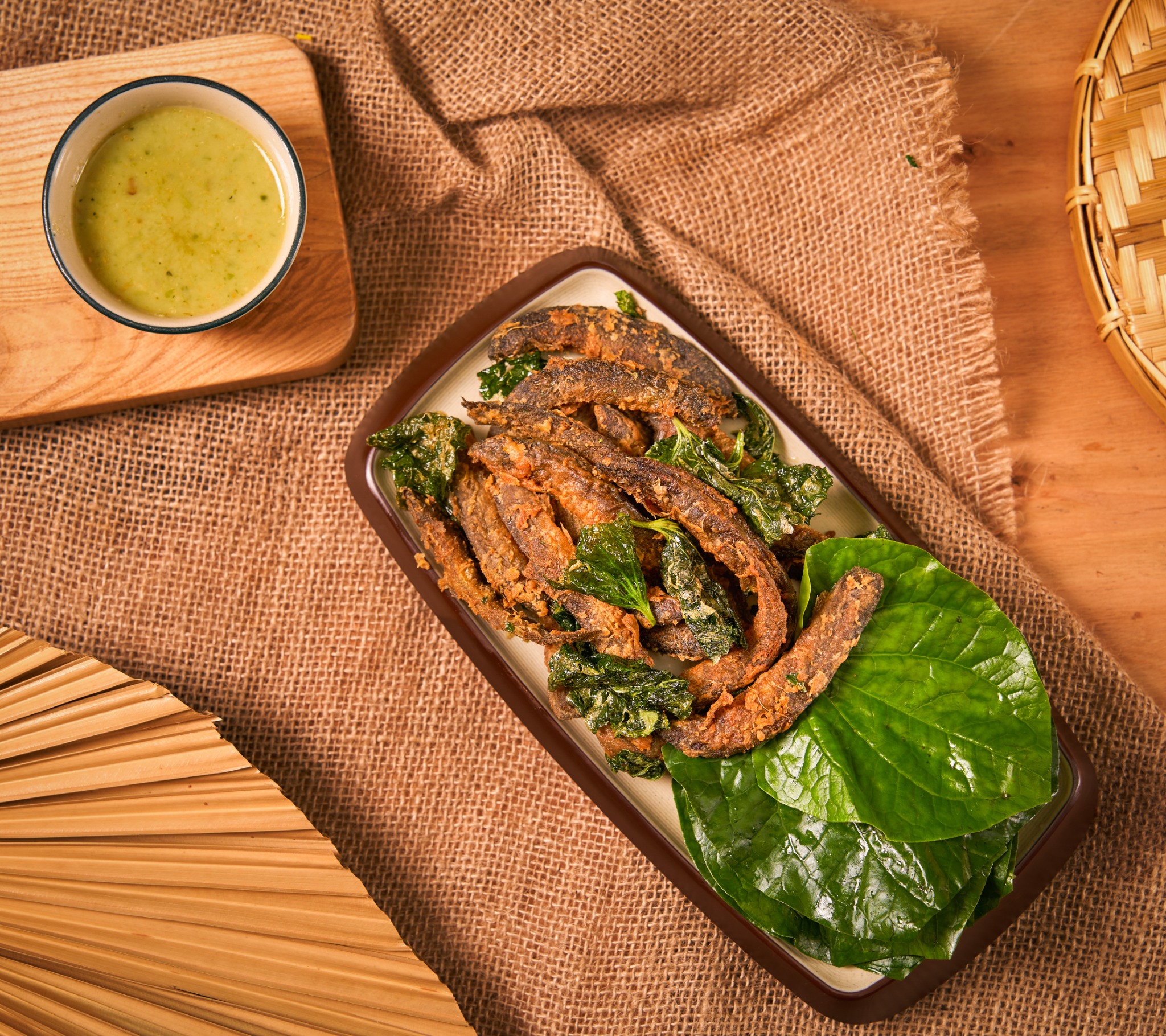 Chạch đồng chiên lá lốt – Nhà hàng Phương Nam