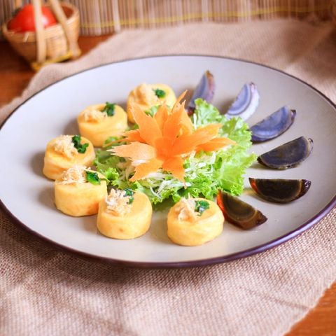 Đậu hũ trứng bắc thảo chà bông