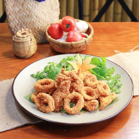 Mực chiên sen quê