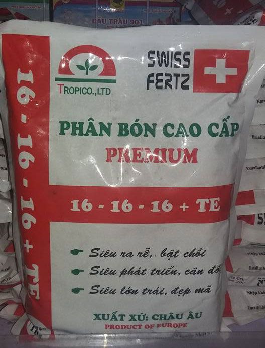 Phân bón cao cấp NPK 16 -16 -16 nhập khẩu