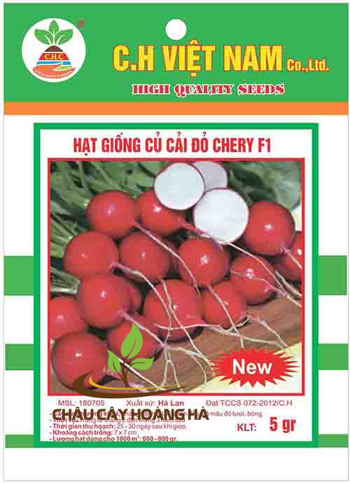 Hạt giống củ cải đỏ Cherry F1