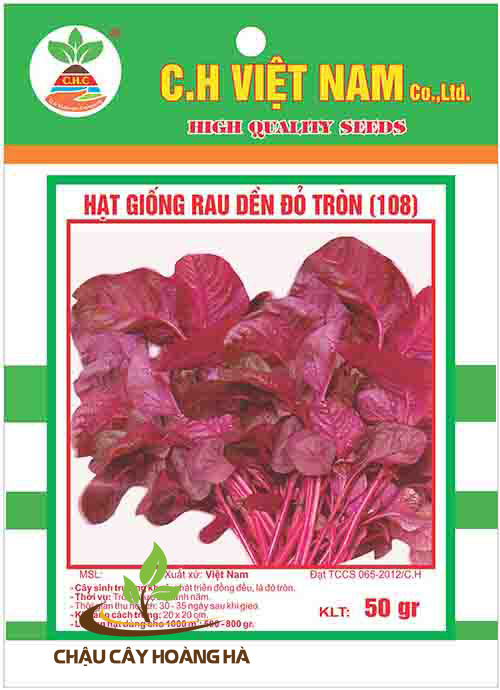 Hạt giống rau dền đỏ tròn 50gr