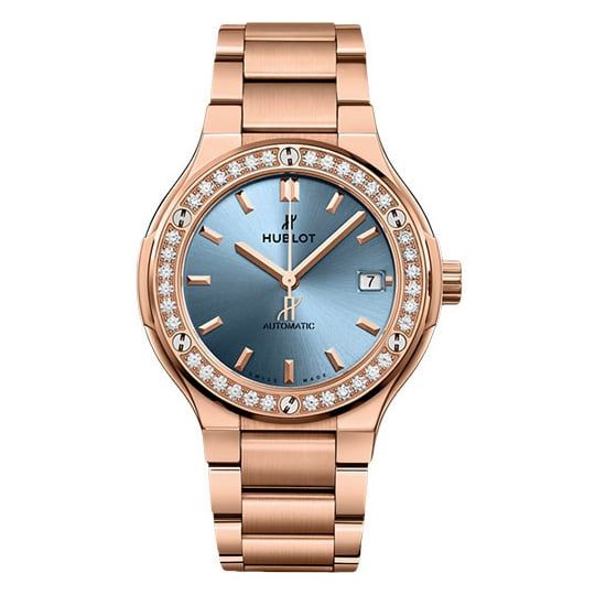 Đồng hồ Hublot Classic Fusion King Gold Light Blue 568.OX.891L.OX.1204 38mm