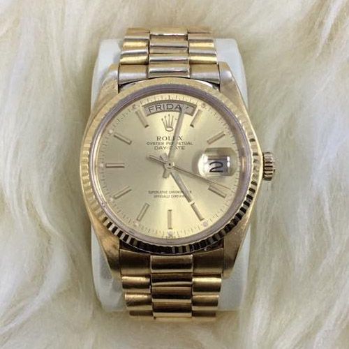 Đồng Hồ Rolex Day-Date Yellow Gold 18038 99%