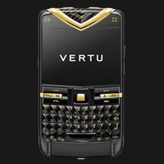 Vertu Quest Black Stainless Steel Yellow Gold