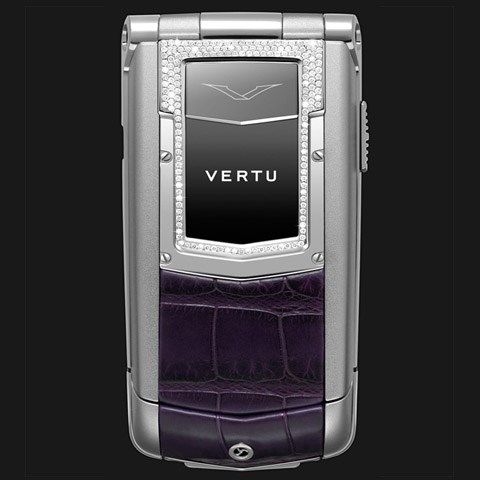 Vertu Ayxta Sapphire Keys Diamond Trim Purple Alligator