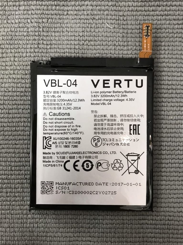 PIN VERTU CONSTELLATION X 2SIM CHÍNH HÃNG