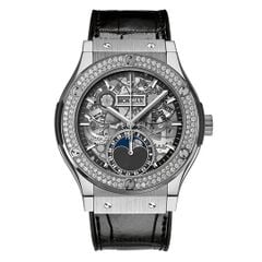 Đồng hồ Hublot Classic Fusion Aerofusion Moonphase Titanium Diamonds 547.NX.0170.LR.1104 42mm