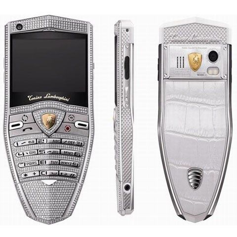 Lamborghini TL688 Stainless Steel, Full Diamond 7.8 CT, White Crocodile Leather