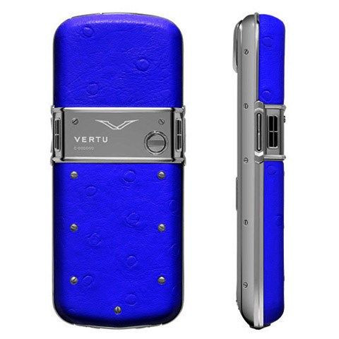 Vertu Exotic Blue Ostrich