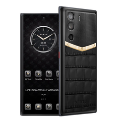 METAVERTU Iron Black Alligator Leather Gold V Pro