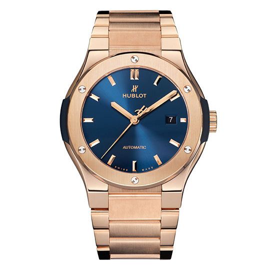 Đồng hồ Hublot Classic Fusion Blue King Gold Bracelet 548.OX.7180.OX 42mm