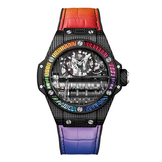 Đồng hồ Hublot Big Bang MP-11 Power Reserve 14 Days Carbon Rainbow Watch 45mm 911.QD.0123.LR.409