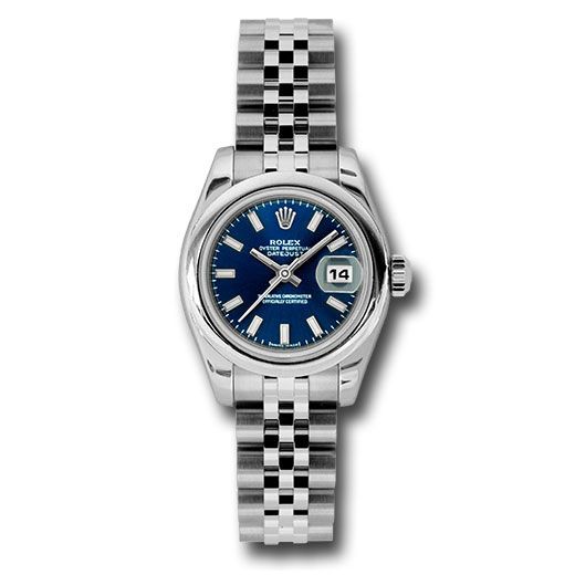 Đồng hồ Rolex Steel Lady-Datejust Domed Bezel Blue Index Dial Jubilee Bracelet 179160 bsj 26mm