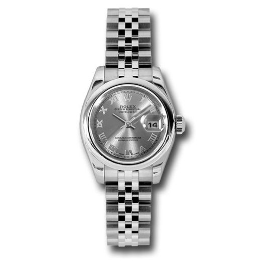 Đồng hồ Rolex Steel Lady-Datejust Domed Bezel Rhodium Roman Dial Jubilee Bracelet 179160 rrj 26mm