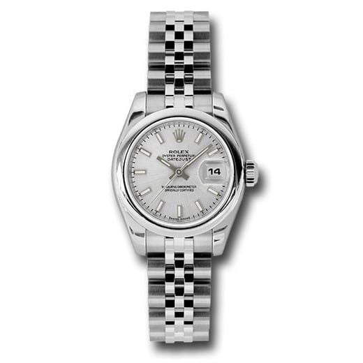 Đồng hồ Rolex Steel Lady-Datejust Domed Bezel Silver Index Dial Jubilee Bracelet 179160 ssj 26mm