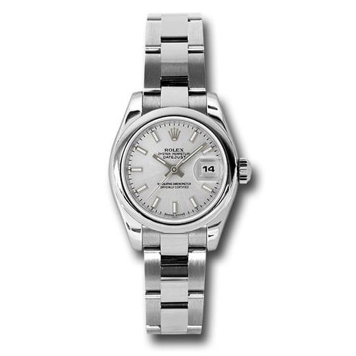 Đồng hồ Rolex Steel Lady-Datejust Domed Bezel Silver Index Dial Oyster Bracelet 179160 sso 26mm