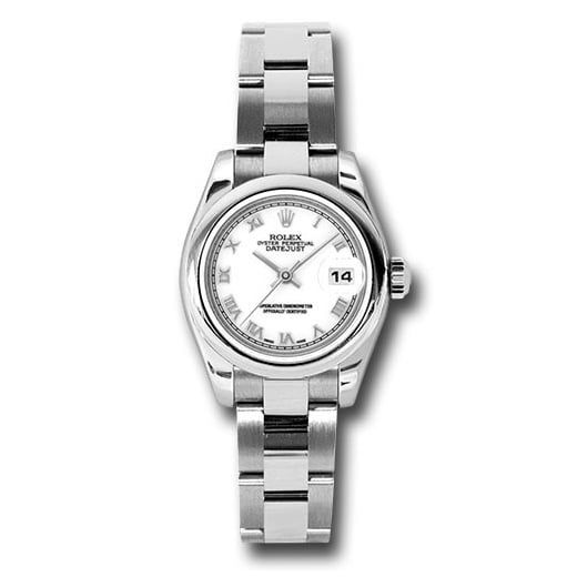 Đồng hồ Rolex Steel Lady-Datejust Domed Bezel White Roman Dial Oyster Bracelet 179160 wro 26mm