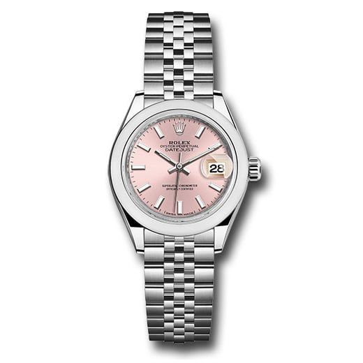 Đồng hồ Rolex Steel Lady-Datejust Domed Bezel Pink Index Dial Jubilee Bracelet 279160 pij 28mm