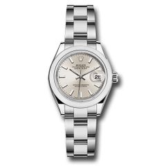 Đồng hồ Rolex Steel Lady-Datejust Domed Bezel Silver Index Dial Oyster Bracelet 279160 sio 28mm