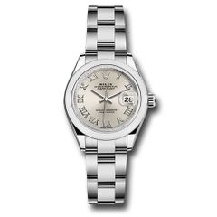 Đồng hồ Rolex Steel Lady-Datejust Domed Bezel Silver Roman Dial Oyster Bracelet 279160 sro 28mm